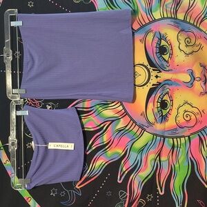 Purple Tube Top and Skirt Set